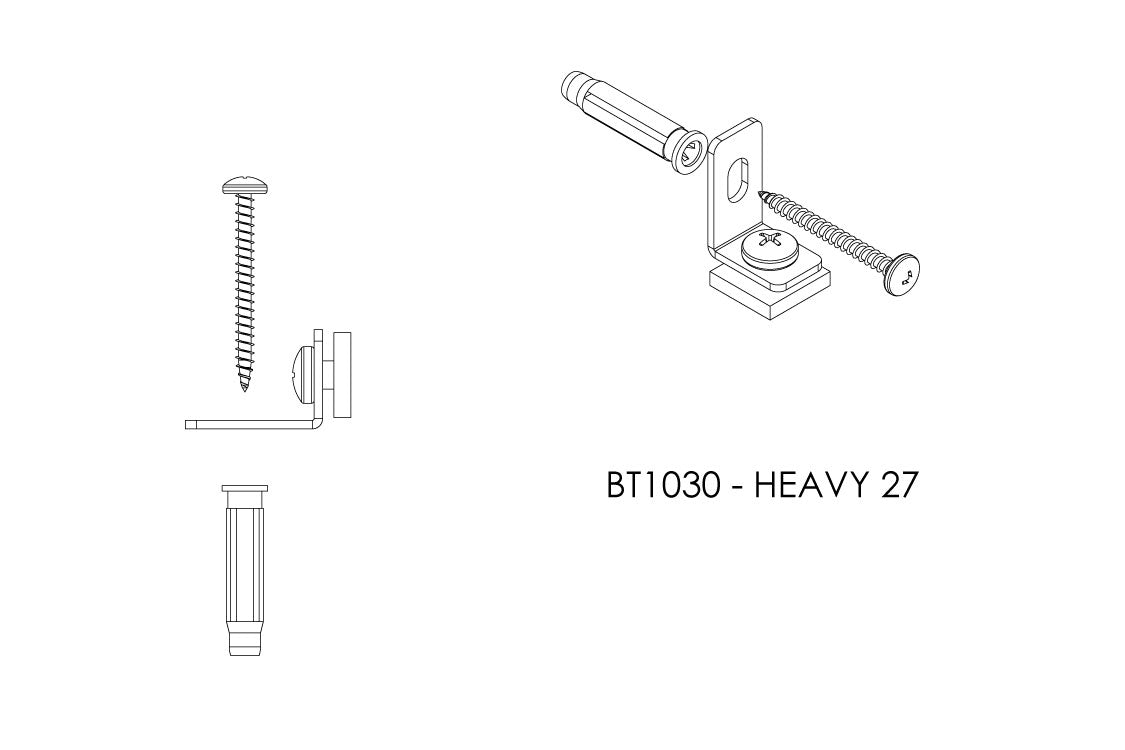 STAS textielframe bracket haaks - dimensies