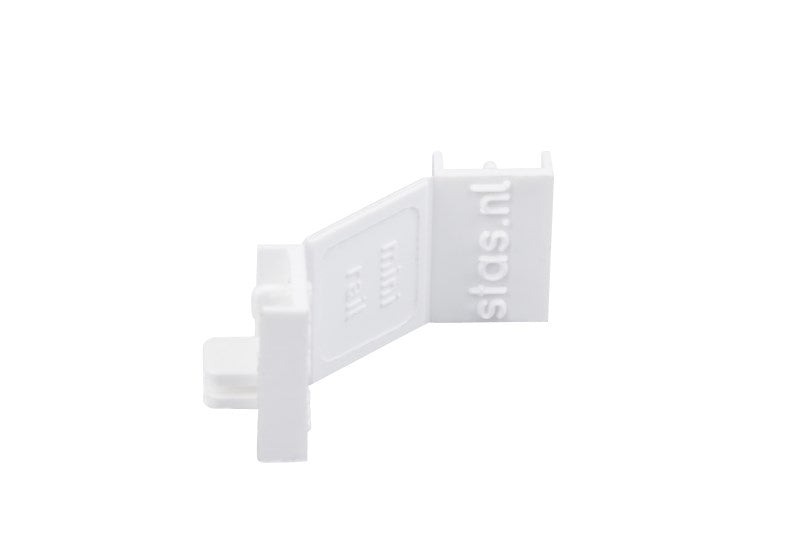 STAS minirail combicap in wit, zwart en aluminium voor een elegante afwerking.