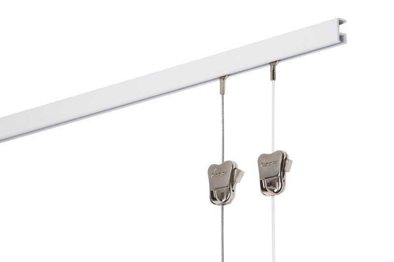 STAS minirail 300 cm, beschikbaar in wit, zwart en aluminium.