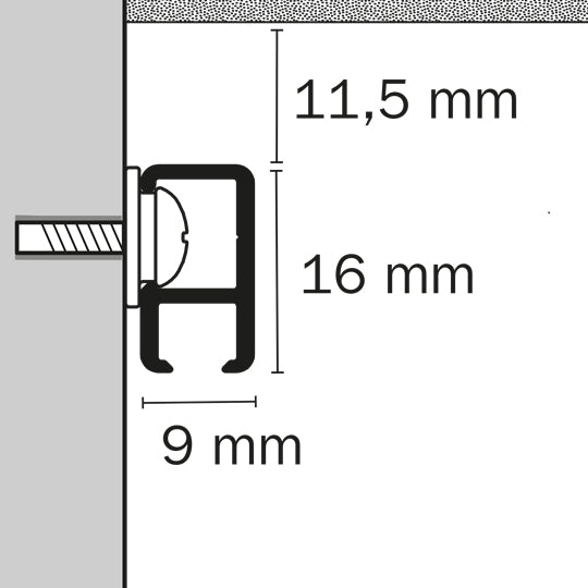 STAS minirail + installatie kit: overschilderbaar in de kleur van je wand of plafond voor een perfecte match.