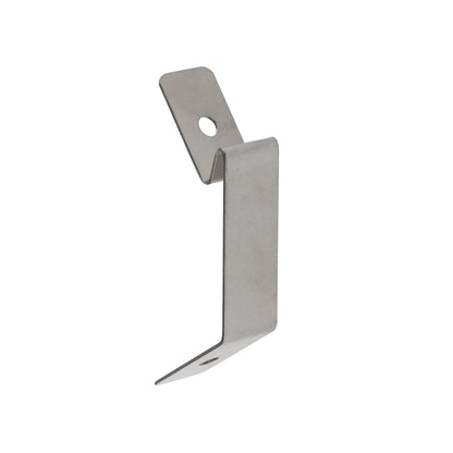 STAS veerhaak voor stang 3 mm, ideaal voor j-rail of cobra stangen. Tot 15 kg belastbaar.