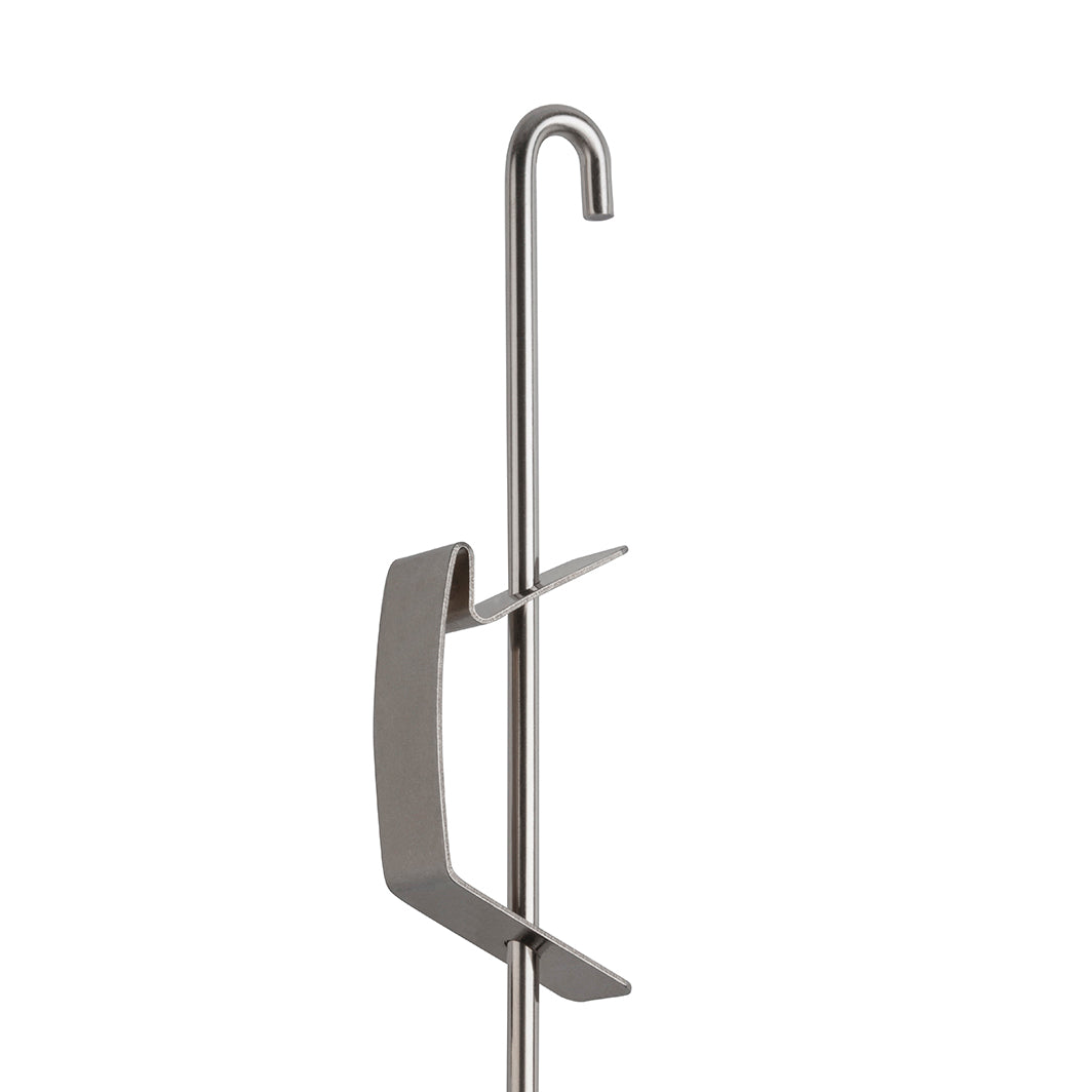 STAS veerhaak voor stang 3 mm, perfect voor creatieve wanddecoraties met j-rail stang.