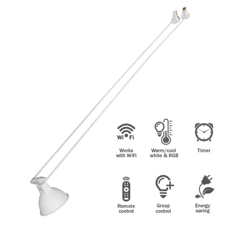 STAS Wi-Fi smart-led incl. STAS classic armatuur: slimme, dimbare verlichting voor elke wanddecoratie.
