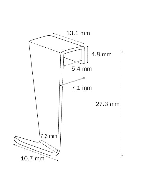 Scheidingswandhaak askon chrome
