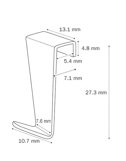 Scheidingswandhaak askon chrome