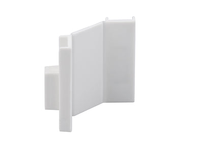 STAS cliprail max combicap in wit, zwart en aluminium voor een perfecte afwerking.