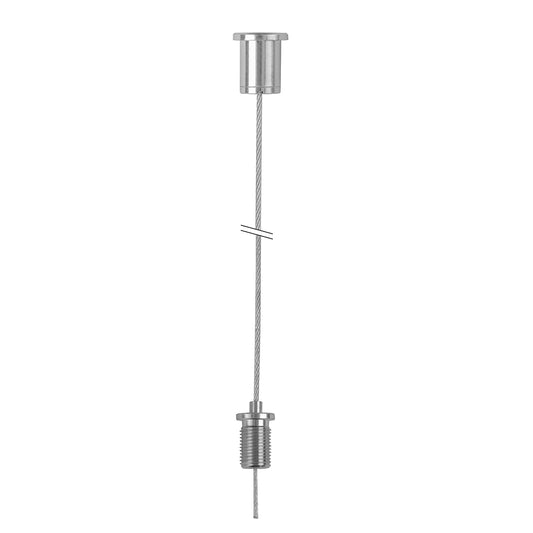 STAS ophangset met uitwendige M10 kabelgrip en plafondbevestiging voor 1,5 mm staalkabels.
