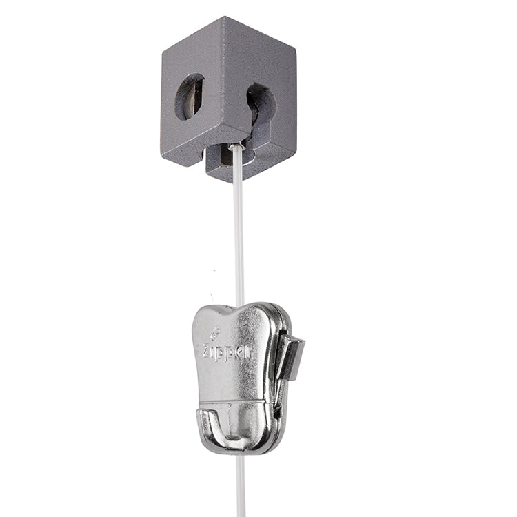 STAS qubic met perlon koord glijder + zipper voor eenvoudig ophangen aan wand of plafond.