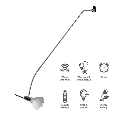 STAS armatuur met led-lamp, klik het armatuur eenvoudig aan de rail voor stijlvolle verlichting.