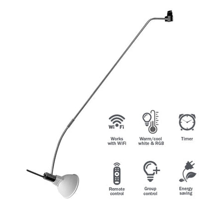 STAS armatuur met led-lamp, klik het armatuur eenvoudig aan de rail voor stijlvolle verlichting.