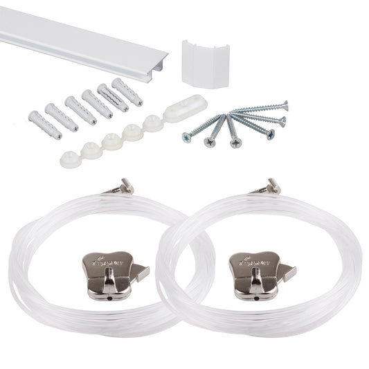 Complete set: STAS cliprail max 150cm voor een strakke plafondafwerking.