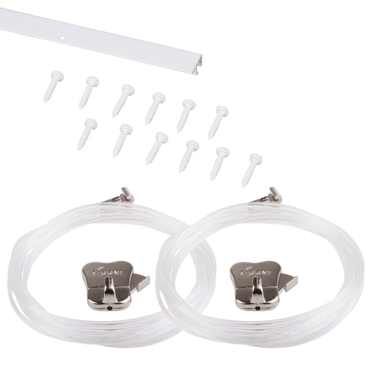 Complete set: STAS u-rail 150cm - incl. 2 perlon koorden voor een flexibele ophangoplossing.