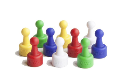 STAS magneten kleuren (10 stuks) zijn kleurrijke neodymium magneetjes voor veelzijdig gebruik.