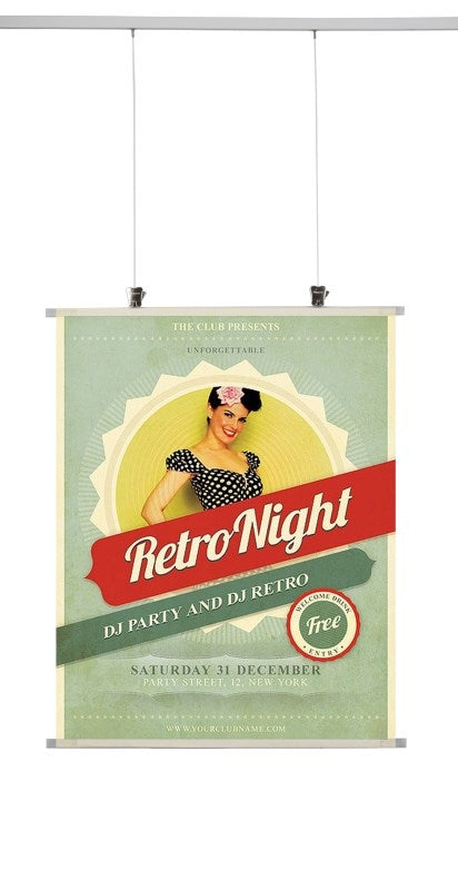 STAS posterstrips - transp - 5 sets, perfect voor het netjes klemmen van posters in diverse lengtes.