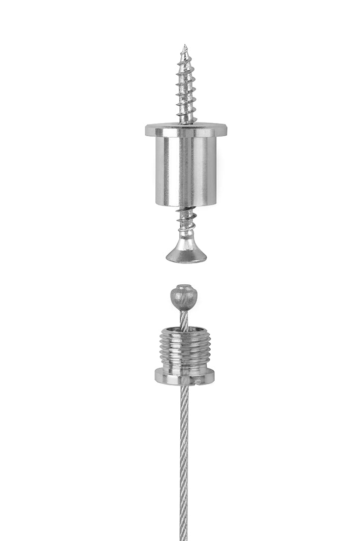 STAS ophangset met paneelhanger (6mm) met snelle plafondbevestiging en in hoogte verstelbare functie.