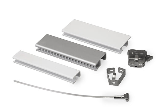 STAS sample set, een handige set van rails en haken om het juiste STAS ophangsysteem te kiezen.
