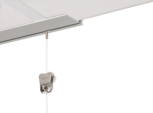 STAS systeemplafond rail 200 cm wit: ideaal voor systeemplafonds en schilderij ophangsystemen.