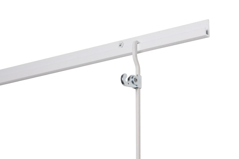 STAS j-rail max 200 cm, gebruiksgemak met bijpassende ophanghaken en stangen.