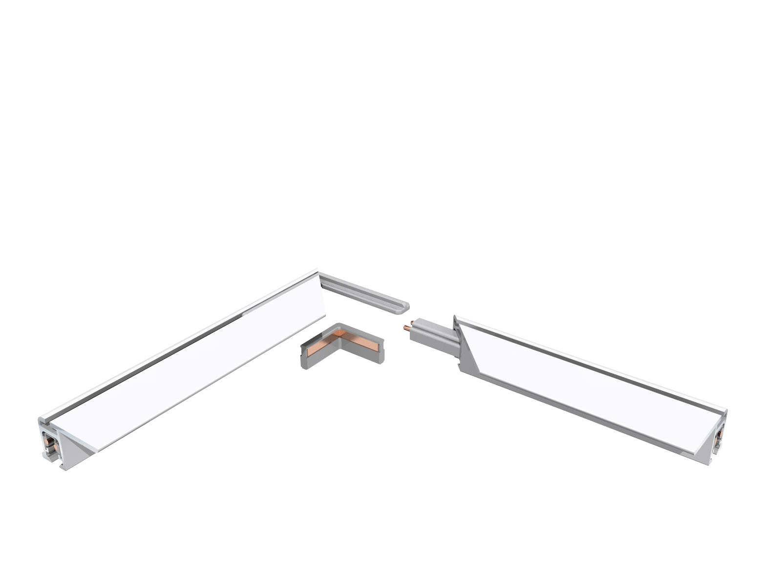 STAS multirail  flat hoekverbinder