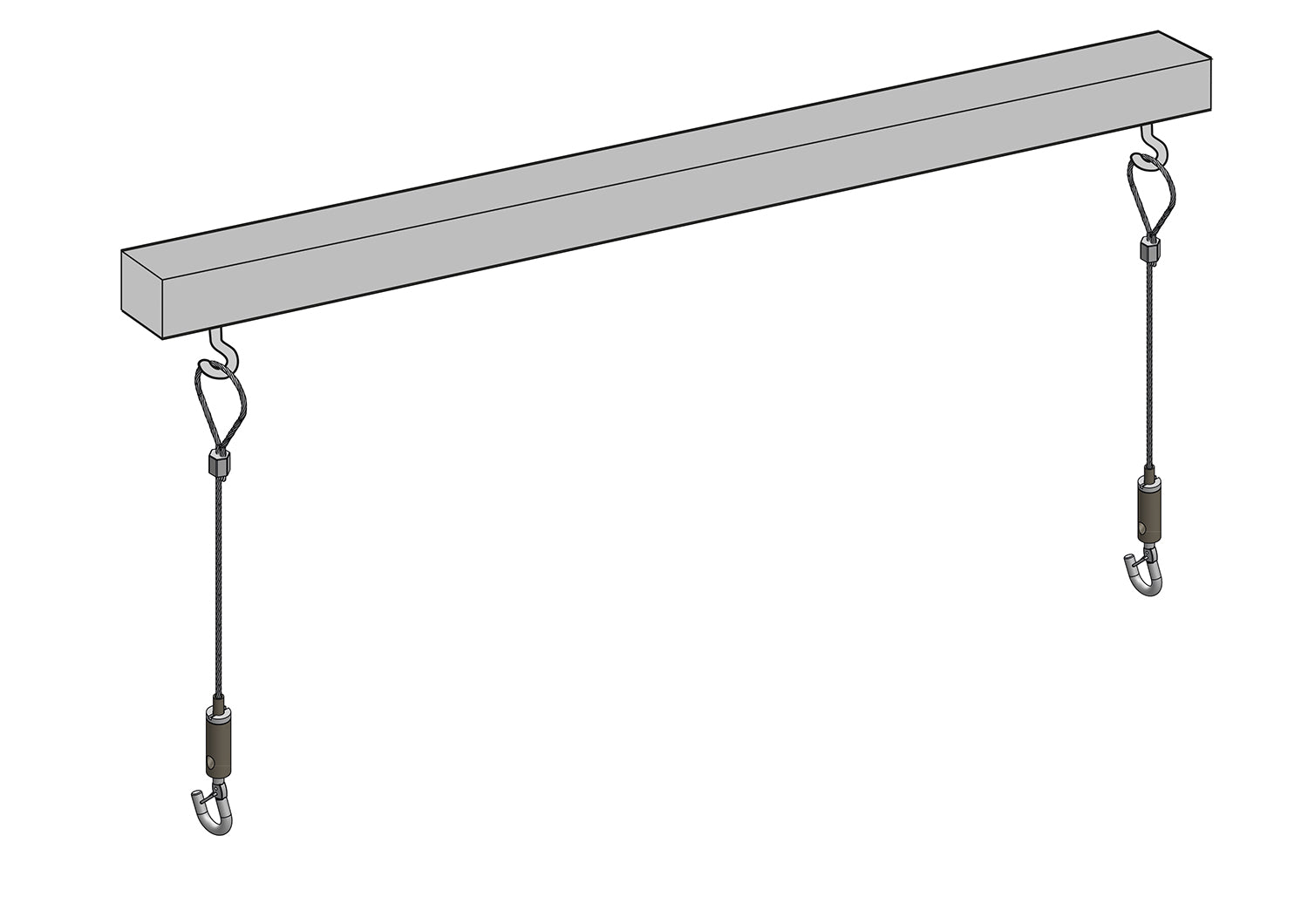 STAS ophangset biedt een handige oplossing met veiligheidshaak, perfect voor panelen en routeaanduiding.