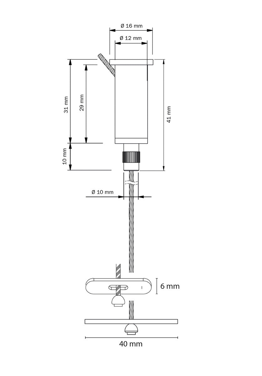 STAS ophangset, inclusief safety lock en eenvoudig aan te passen aan je behoeften.