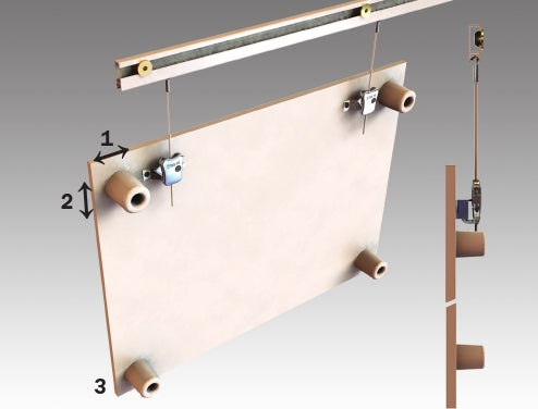 STAS stabilisatie set voorkomt klapperen van uw whiteboard met 4 stabilisatiedoppen.