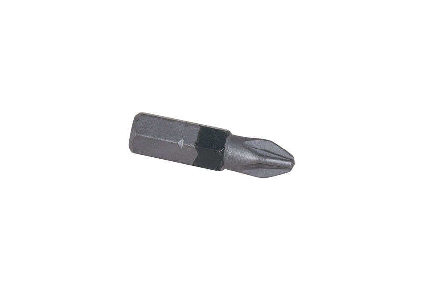 Bit pozidriv kruis PZ2 25mm voor het monteren van schilderijrails met 1/4" zeskantaansluiting.