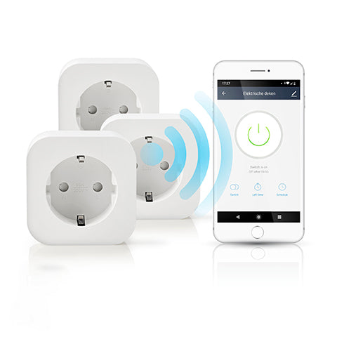 STAS wifi smart plug / schuko type F / 10A met type F stekker voor Europese aansluitingen.