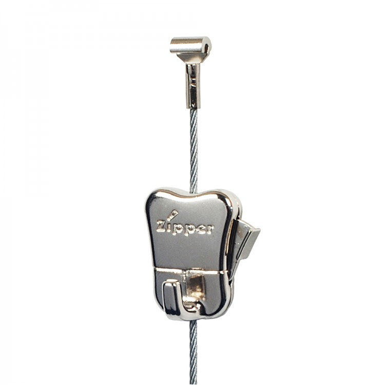 STAS zipper met verstelbare stalen hanger voor perfecte decoratiehoogte.